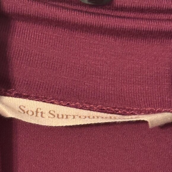 Soft Surroundings Womens Ruched Cowl Neck Top Size Medium Viscose/Spandex top - Picture 4 of 11